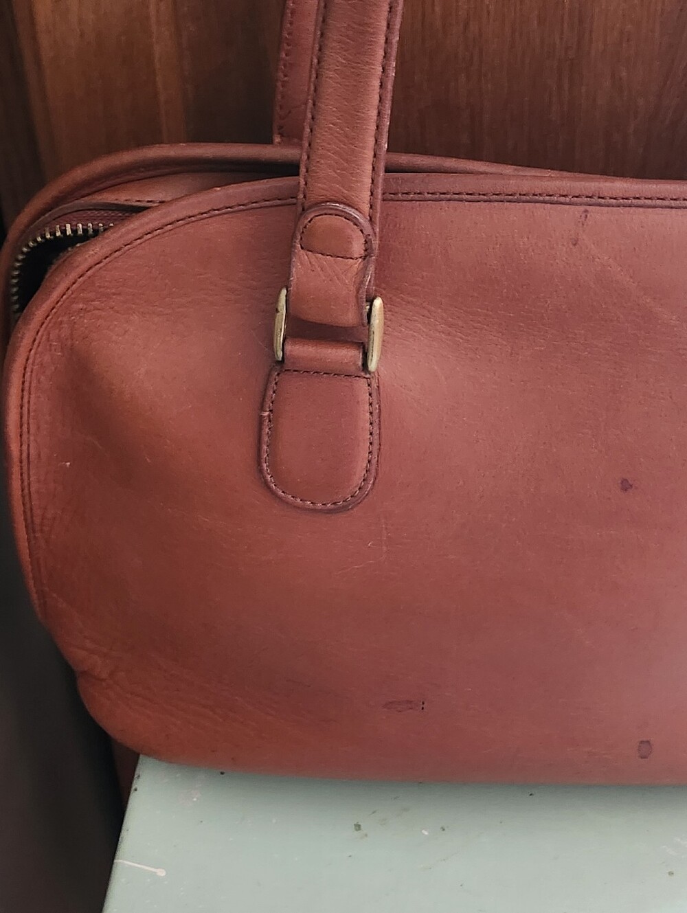 Vtg Coach Brown Leather Shoulder Bag - Picture 9 of 16